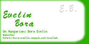 evelin bora business card